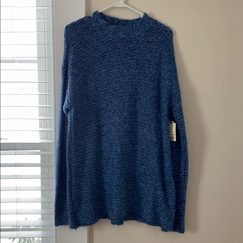 Fun blue cotton sweater